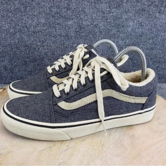 VANS Old Skool Sherpa Womens Size 9 Gray Low Top Sneakers Shoes 721454 - Picture 2 of 12